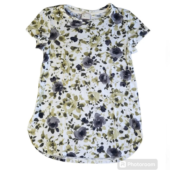Anthropologie Postal Service Floral Short Sleeve Top - Picture 1 of 9